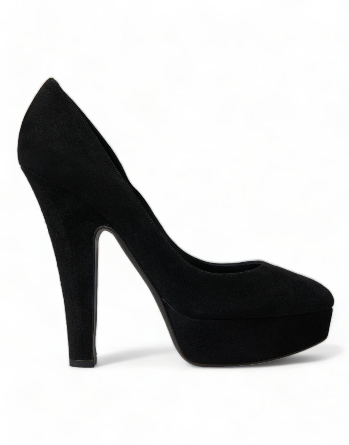 Dolce & Gabbana Black Suede Leather Platform Heel Pumps Shoes -   -  Dolce & Gabbana.