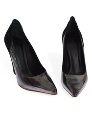CΓ©dric Charlier Gray Black Leather Suede Heels Pumps Shoes -   -  CΓ©dric Charlier.