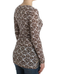Cavalli Brown longsleeved lace top -   -  Cavalli.