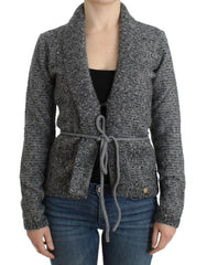 Cavalli Gray wool knitted cardigan -   -  Cavalli.