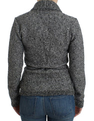 Cavalli Gray wool knitted cardigan -   -  Cavalli.