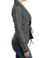 Cavalli Gray wool knitted cardigan -   -  Cavalli.