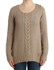 Cavalli Beige knitted wool sweater -   -  Cavalli.