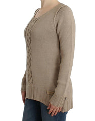 Cavalli Beige knitted wool sweater -   -  Cavalli.