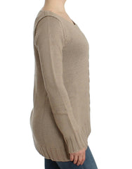 Cavalli Beige knitted wool sweater -   -  Cavalli.
