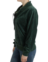 Cavalli Green velvet cotton sweater -   -  Cavalli.