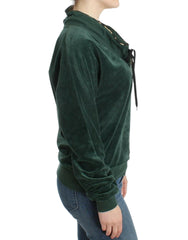 Cavalli Green velvet cotton sweater -   -  Cavalli.