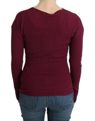 Cavalli Purple knitted wool sweater -   -  Cavalli.