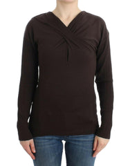 Cavalli Brown knitted wool sweater -   -  Cavalli.