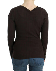 Cavalli Brown knitted wool sweater -   -  Cavalli.