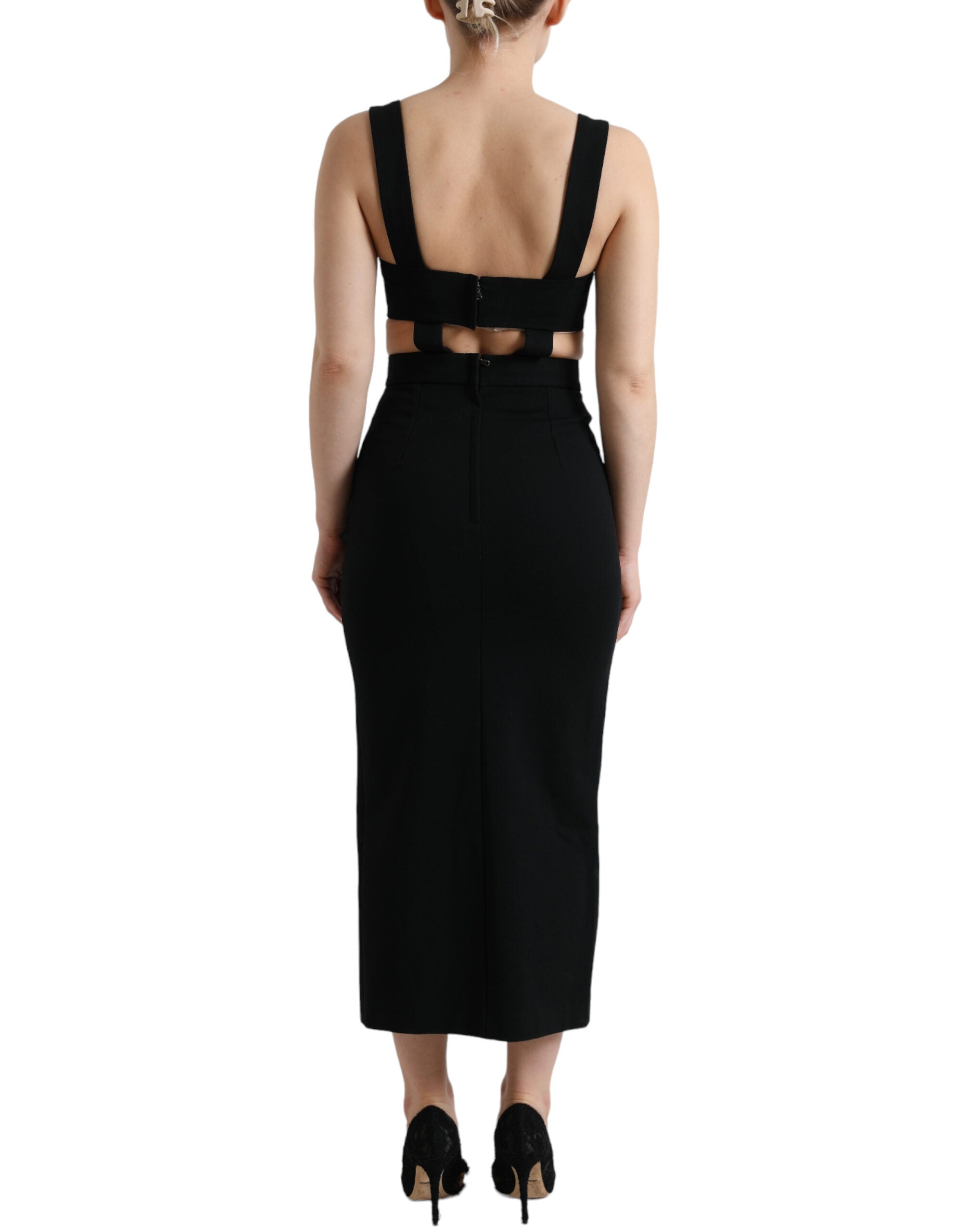 Dolce & Gabbana Black Cut Out Sleeveless Bodycon Midi Dress -   -  Dolce & Gabbana. Dolce & Gabbana Black Cut Out Sleeveless Bodycon Midi Dress -   -  Dolce & Gabbana.
