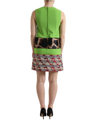 Dolce & Gabbana Apple Green Sleeveless Panelled Shift Dress -   -  Dolce & Gabbana.