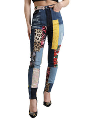 Dolce & Gabbana Multicolor Patchwork GRACE Skinny Denim Jeans -   -  Dolce & Gabbana.