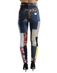 Dolce & Gabbana Multicolor Patchwork GRACE Skinny Denim Jeans -   -  Dolce & Gabbana.