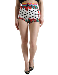 Dolce & Gabbana Multicolor Floral Polka Dot Hot Pants Shorts -   -  Dolce & Gabbana.