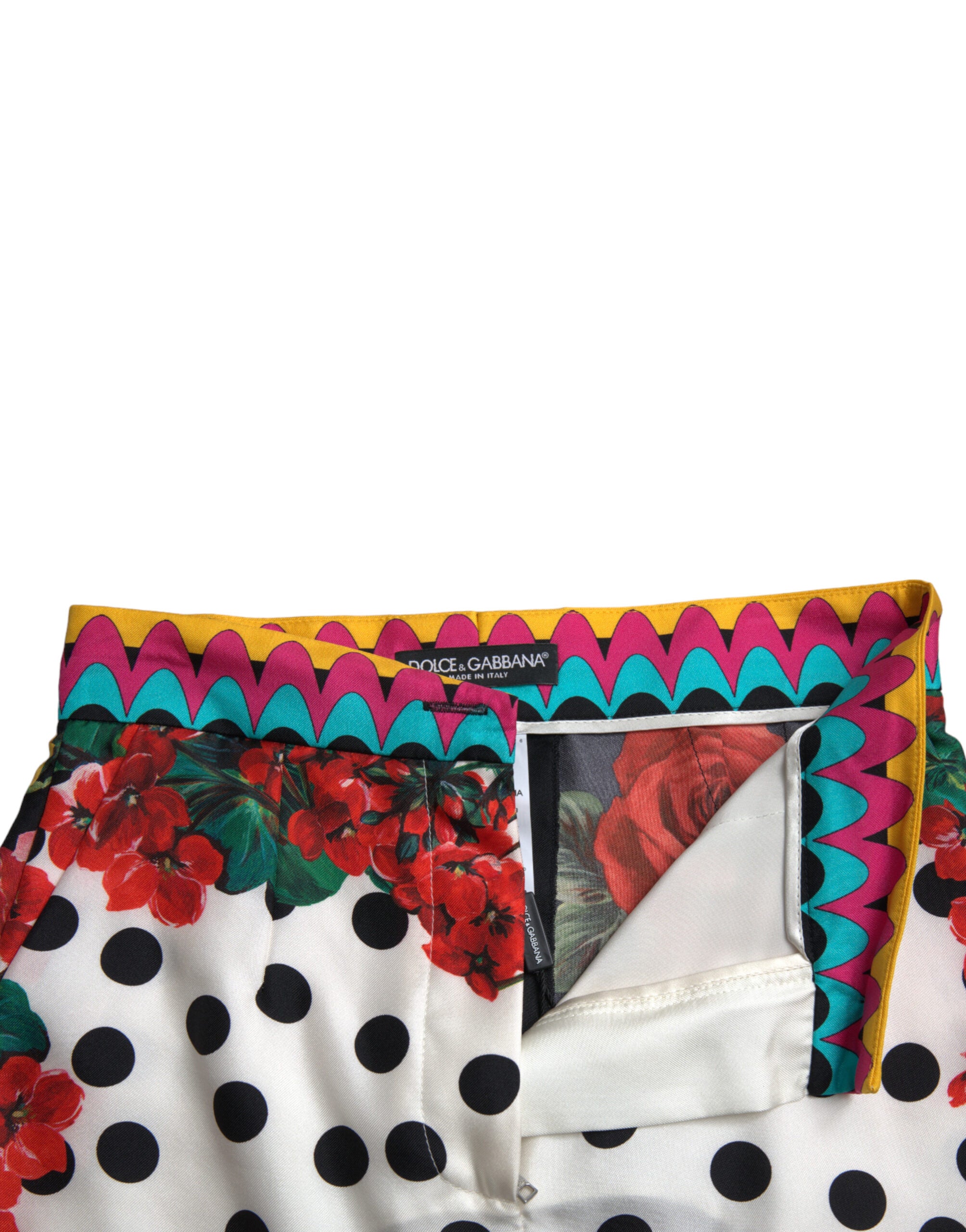 Dolce & Gabbana Multicolor Floral Polka Dot Hot Pants Shorts -   -  Dolce & Gabbana. Dolce & Gabbana Multicolor Floral Polka Dot Hot Pants Shorts -   -  Dolce & Gabbana.