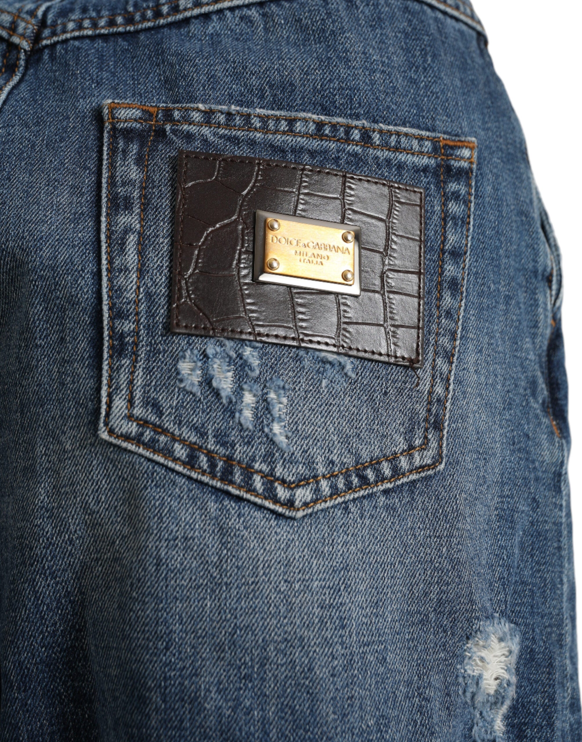 Dolce & Gabbana Blue Cotton High Waist Denim Hot Pants Shorts -   -  Dolce & Gabbana. Dolce & Gabbana Blue Cotton High Waist Denim Hot Pants Shorts -   -  Dolce & Gabbana.