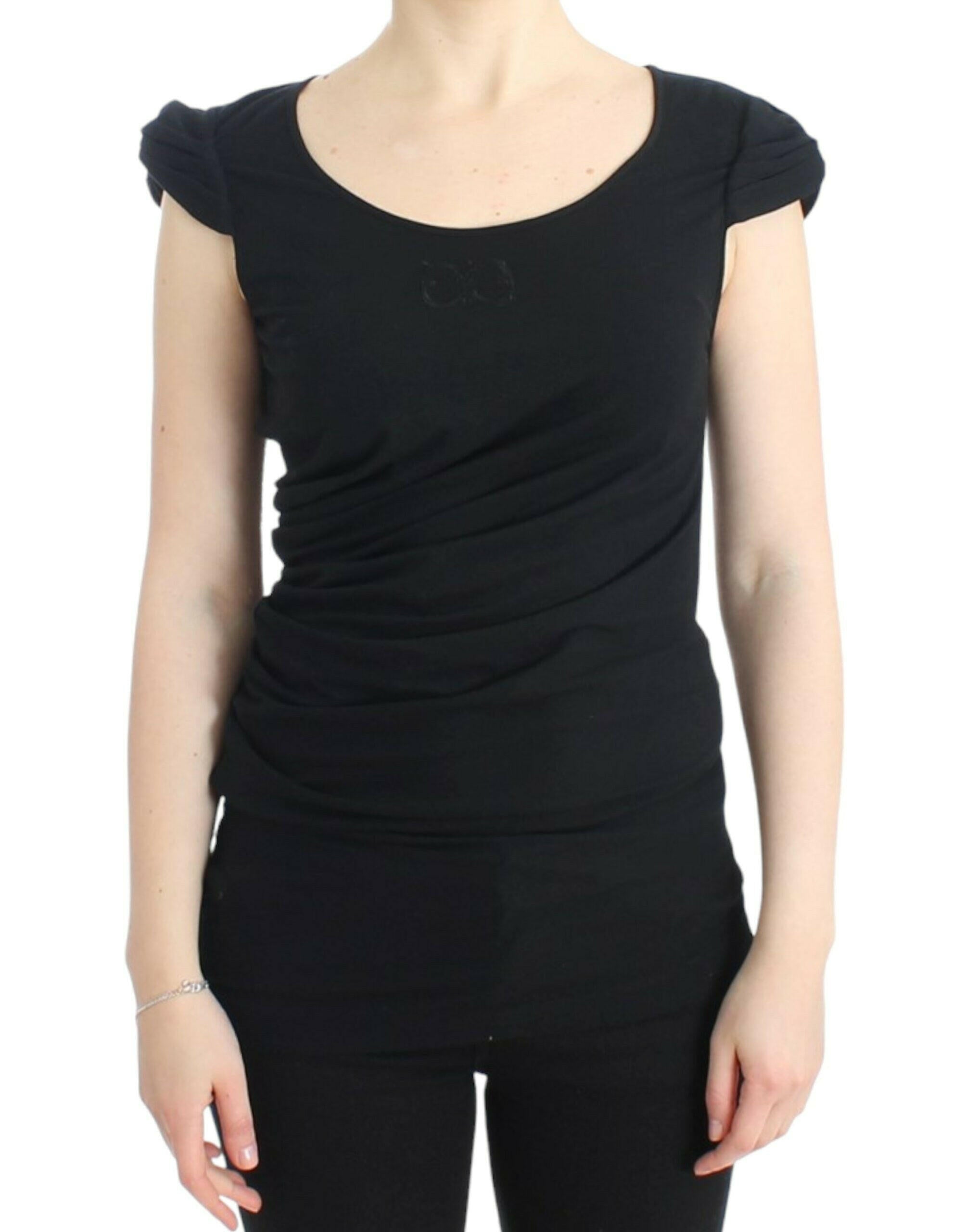 Cavalli Black Cotton Top -   -  Cavalli.