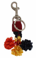Dolce & Gabbana Multicolor Raffia Leather Clasp Finder Chain Keyring -   -  Dolce & Gabbana.