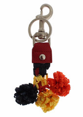 Dolce & Gabbana Multicolor Raffia Leather Clasp Finder Chain Keyring -   -  Dolce & Gabbana.