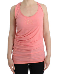 Cavalli Pink cotton tank top -   -  Cavalli.