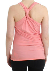 Cavalli Pink cotton tank top -   -  Cavalli.