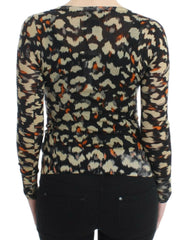 Cavalli Multicolor v-neck wool jumper -   -  Cavalli.