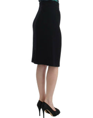 Cavalli Black wool pencil skirt -   -  Cavalli.