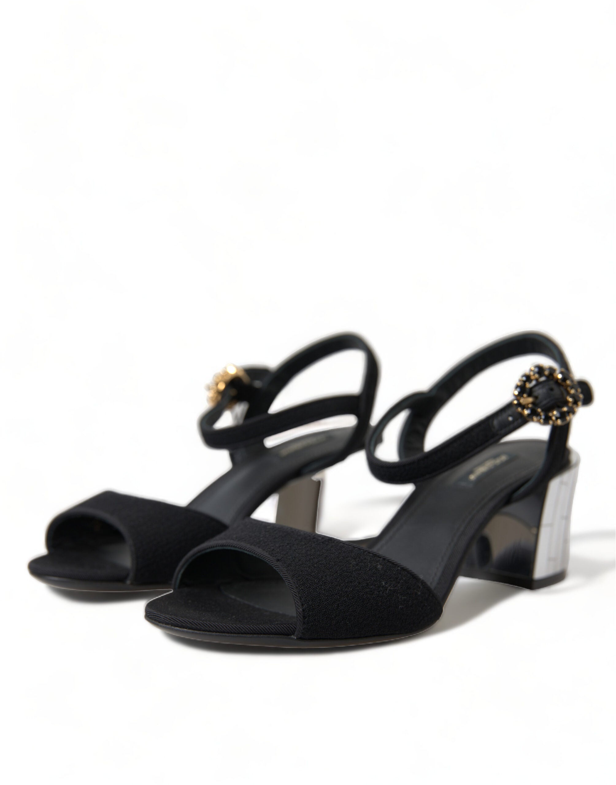 Dolce & Gabbana Black Crystals Ankle Strap Sandals Shoes -   -  Dolce & Gabbana. Dolce & Gabbana Black Crystals Ankle Strap Sandals Shoes -   -  Dolce & Gabbana.