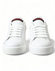 Dolce & Gabbana White Red Lace Up Womens Low Top Sneakers Shoes -   -  Dolce & Gabbana.