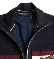 Dolce & Gabbana Blue Cardigan Heraldic Full Zip Sweater -   -  Dolce & Gabbana.