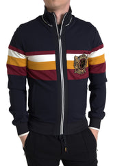 Dolce & Gabbana Blue Cardigan Heraldic Full Zip Sweater -   -  Dolce & Gabbana.