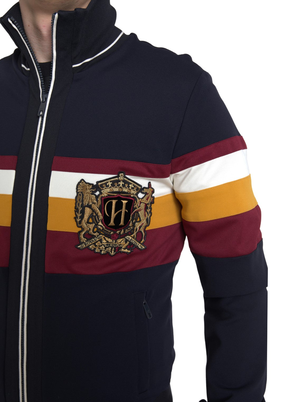 Dolce & Gabbana Blue Cardigan Heraldic Full Zip Sweater -   -  Dolce & Gabbana. Dolce & Gabbana Blue Cardigan Heraldic Full Zip Sweater -   -  Dolce & Gabbana.