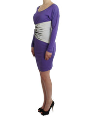 Cavalli Purple longsleeved dress -   -  Cavalli.