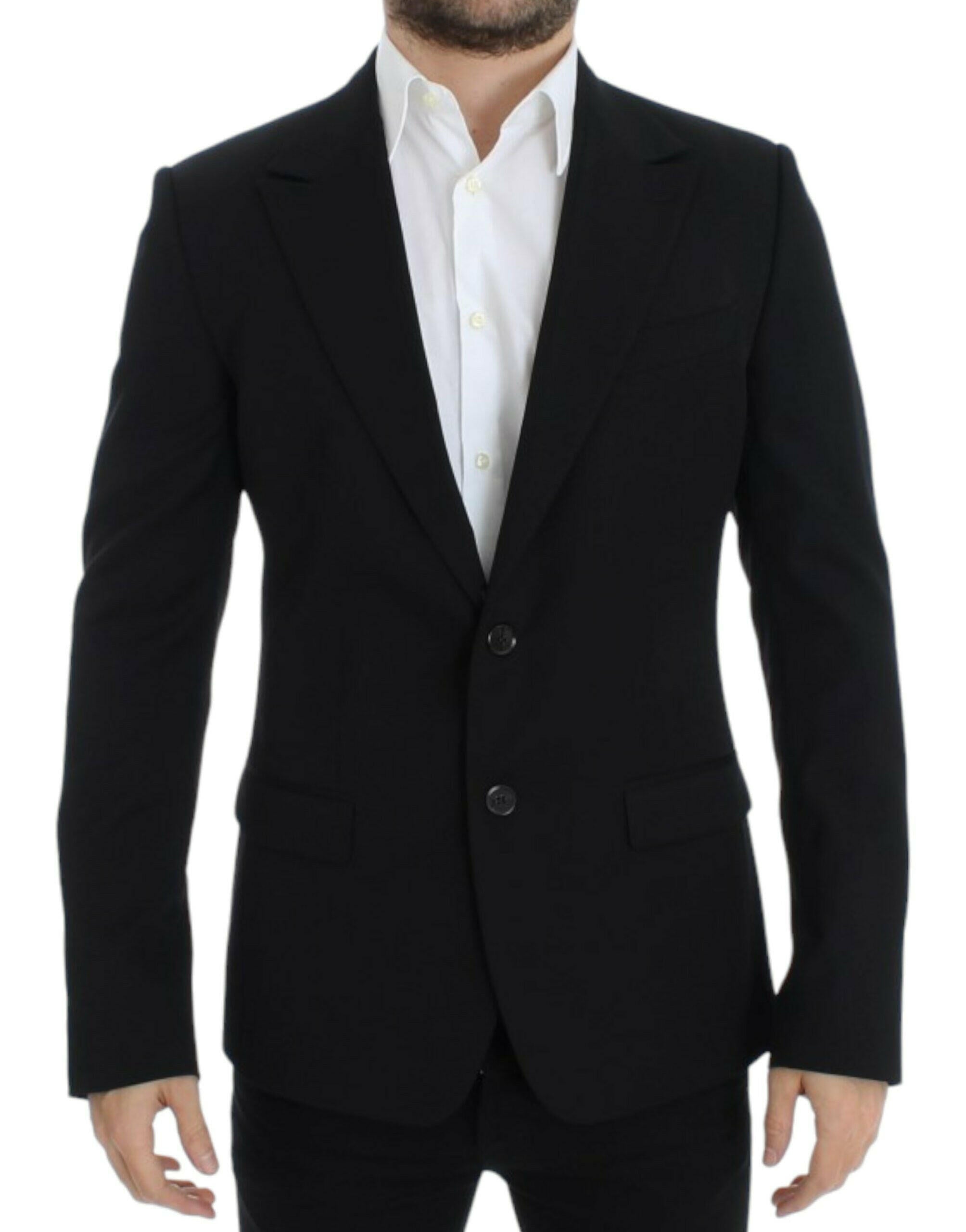 Dolce & Gabbana Black wool slim fit blazer -   -  Dolce & Gabbana.