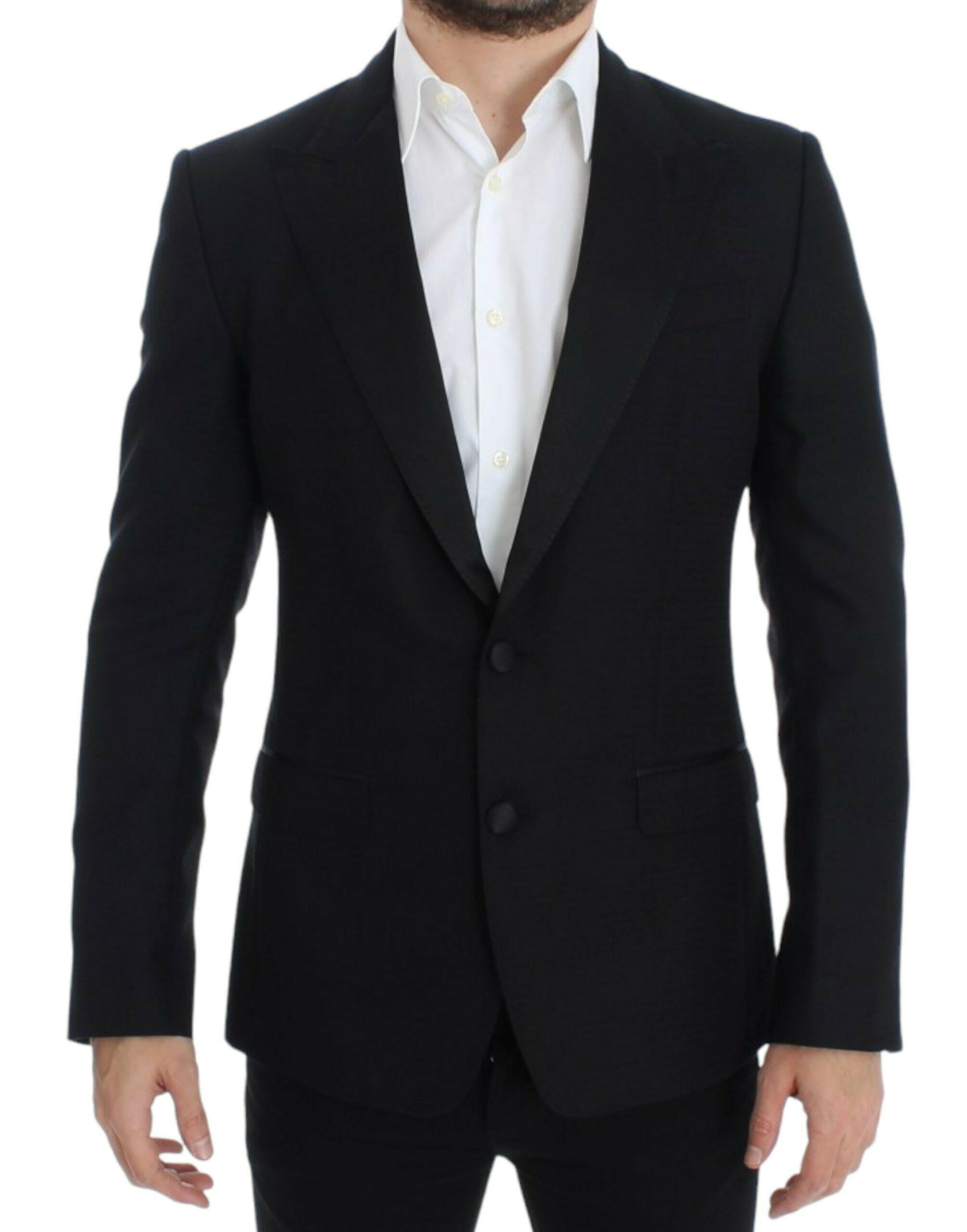 Dolce & Gabbana Black wool silk SICILIA blazer -   -  Dolce & Gabbana.