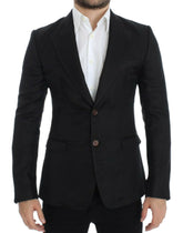 Dolce & Gabbana Black silk slim fit blazer -   -  Dolce & Gabbana.
