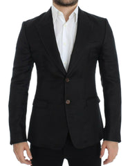 Dolce & Gabbana Black silk slim fit blazer -   -  Dolce & Gabbana.