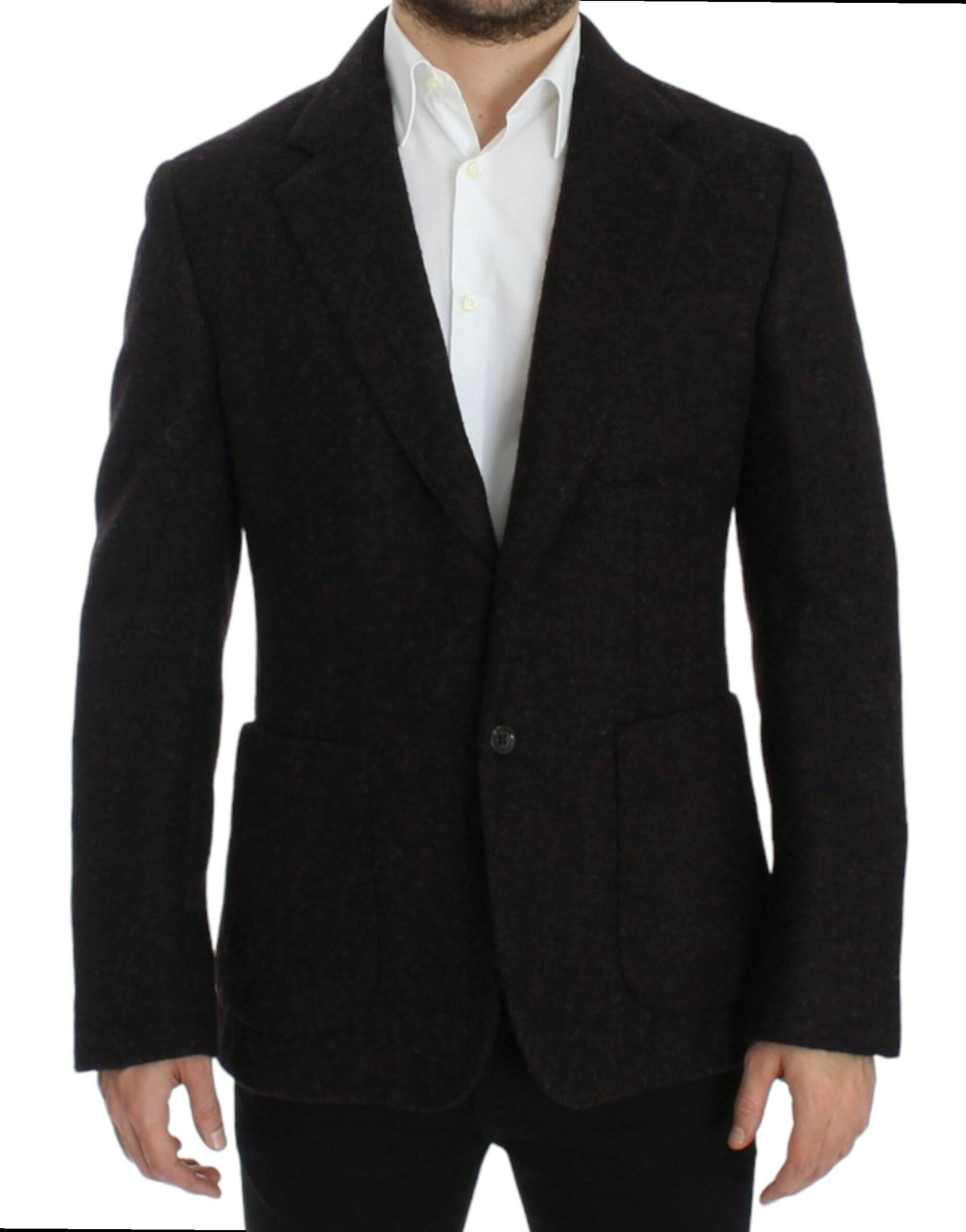 Dolce & Gabbana Bordeaux alpaga two button blazer -   -  Dolce & Gabbana.