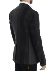 Dolce & Gabbana Gray striped wool stretch blazer -   -  Dolce & Gabbana.