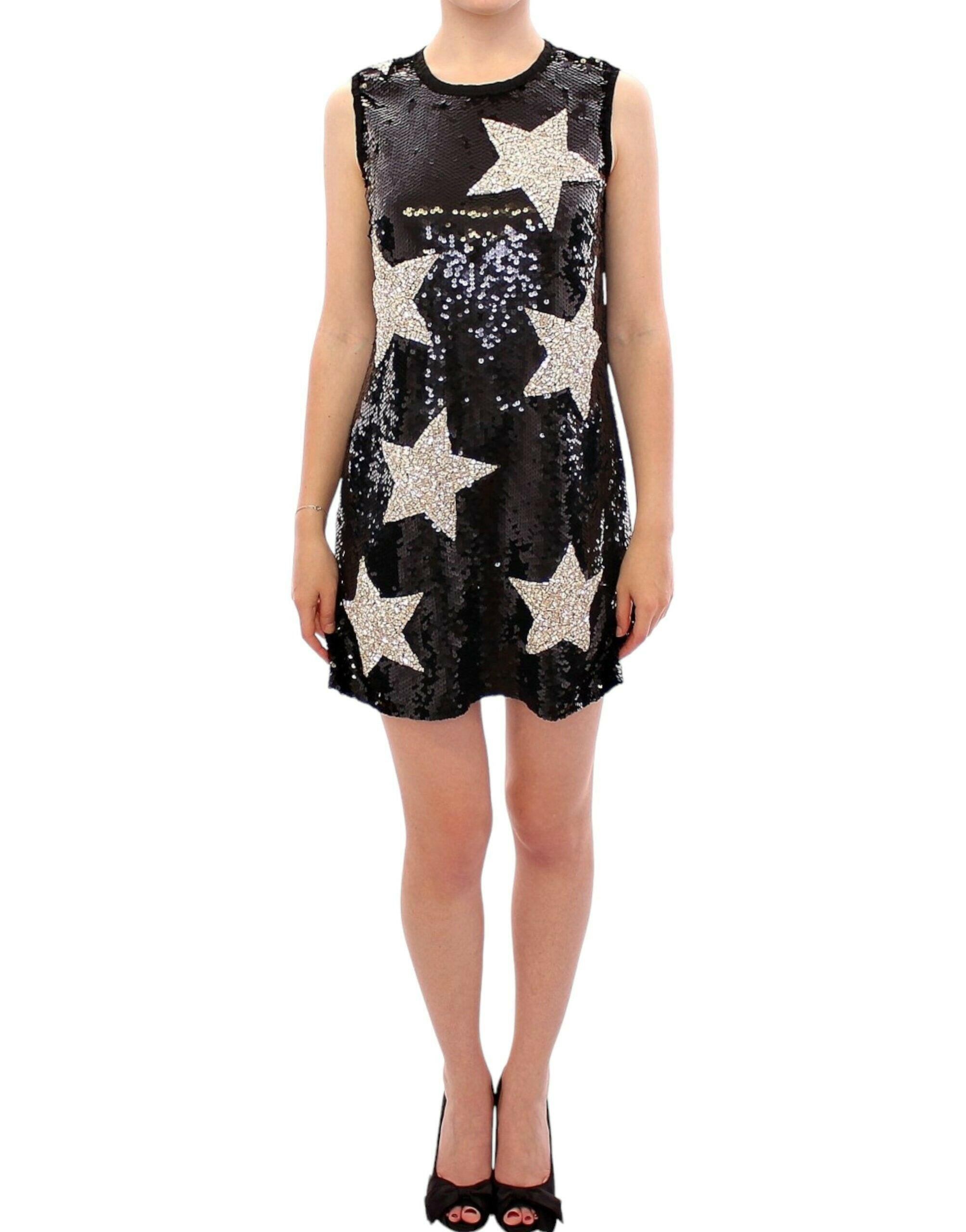 Dolce & Gabbana Masterpiece black crystal swarovski stars sheath dress -   -  Dolce & Gabbana.