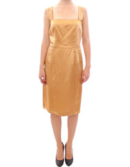 Dolce & Gabbana Bronze silk sheath dress -   -  Dolce & Gabbana.