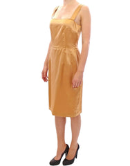 Dolce & Gabbana Bronze silk sheath dress -   -  Dolce & Gabbana.
