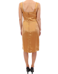Dolce & Gabbana Bronze silk sheath dress -   -  Dolce & Gabbana.