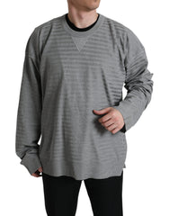 Dolce & Gabbana Gray Crewneck Pullover Silk Top Sweater -   -  Dolce & Gabbana.