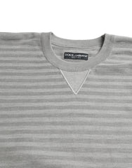 Dolce & Gabbana Gray Crewneck Pullover Silk Top Sweater -   -  Dolce & Gabbana.