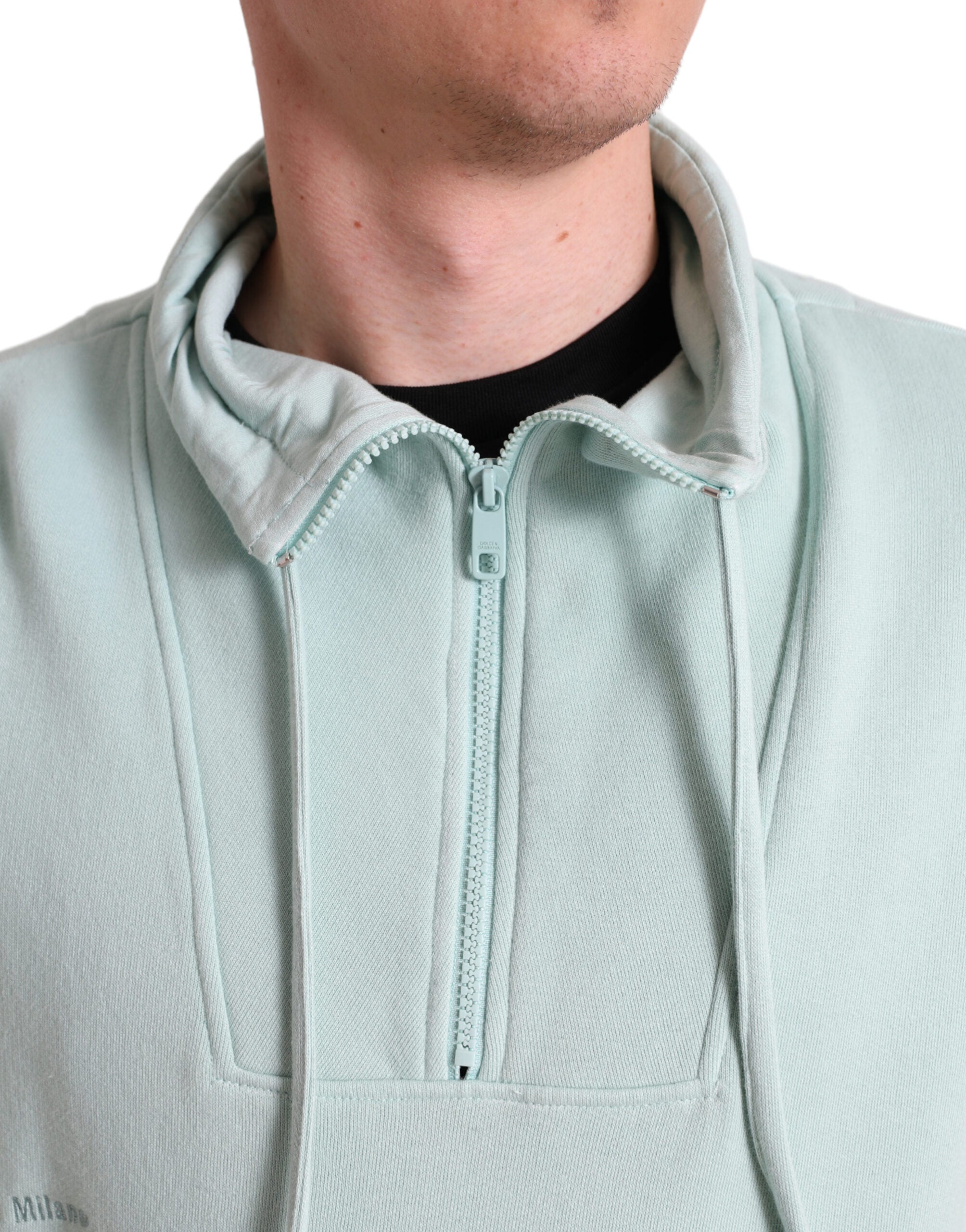 Dolce & Gabbana Mint Green Cotton Pockets Pullover Sweater -   -  Dolce & Gabbana. Dolce & Gabbana Mint Green Cotton Pockets Pullover Sweater -   -  Dolce & Gabbana.
