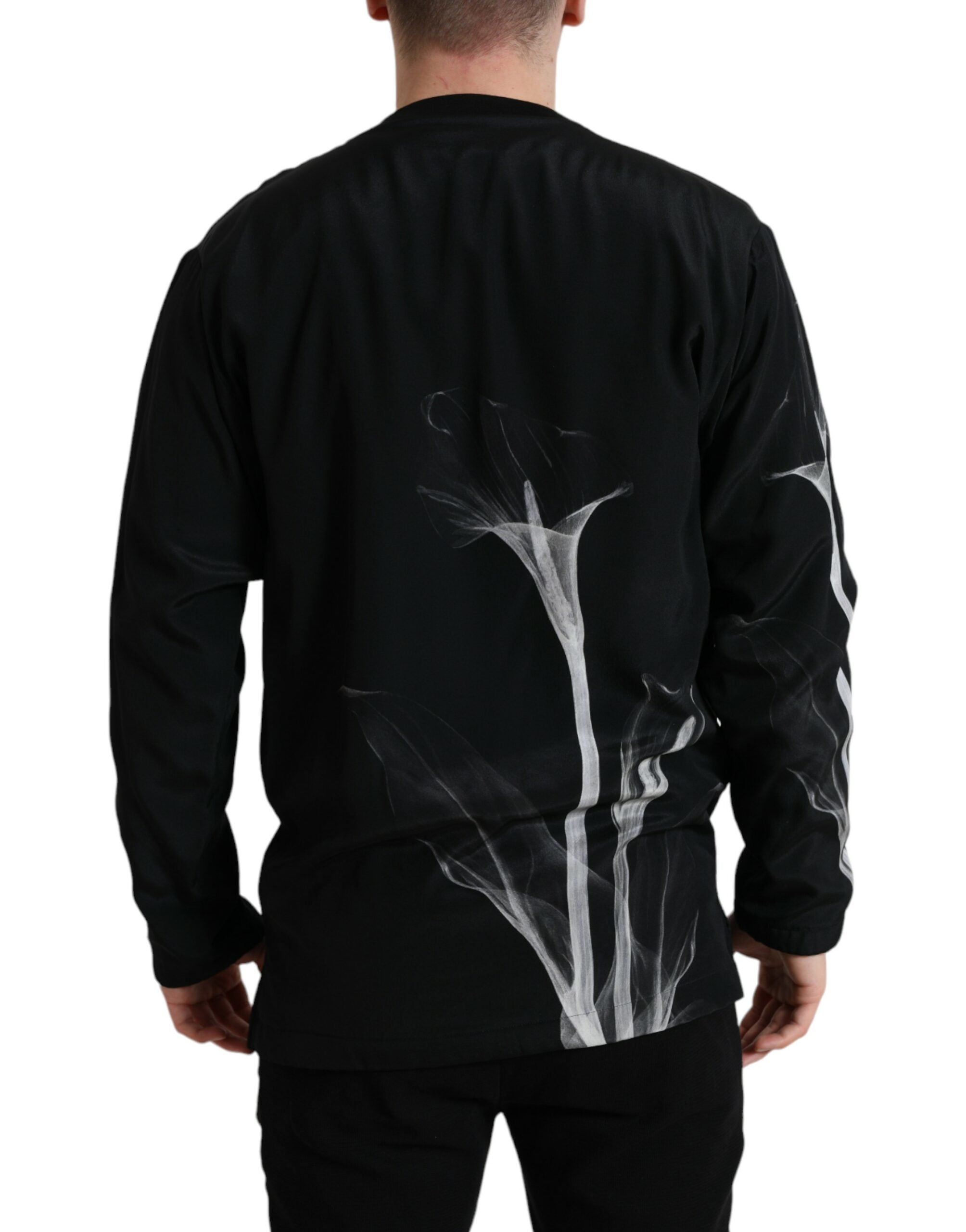 Dolce & Gabbana Black Floral Print Crewneck Pullover Sweater -   -  Dolce & Gabbana. Dolce & Gabbana Black Floral Print Crewneck Pullover Sweater -   -  Dolce & Gabbana.