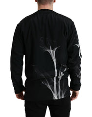 Dolce & Gabbana Black Floral Print Crewneck Pullover Sweater -   -  Dolce & Gabbana.
