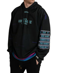 Dolce & Gabbana Black Logo Print Hooded Sweatshirt Sweater -   -  Dolce & Gabbana.